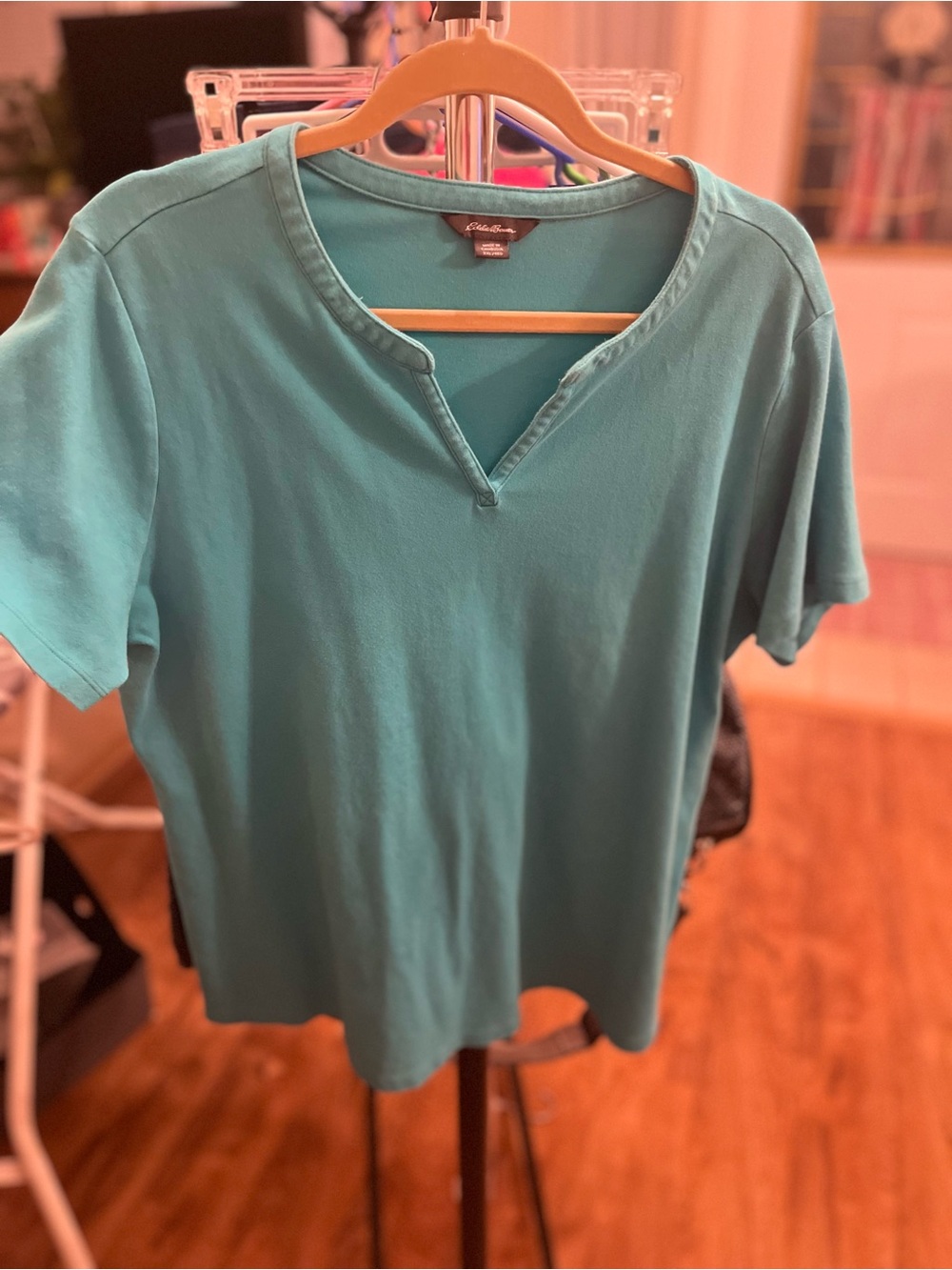 Set of Eddie Bauer Short-Sleeve Notch Neck Tee’s